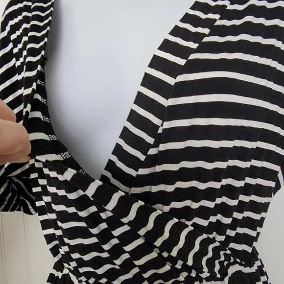 Persun black and white striped romper size small - Picture 4 of 5